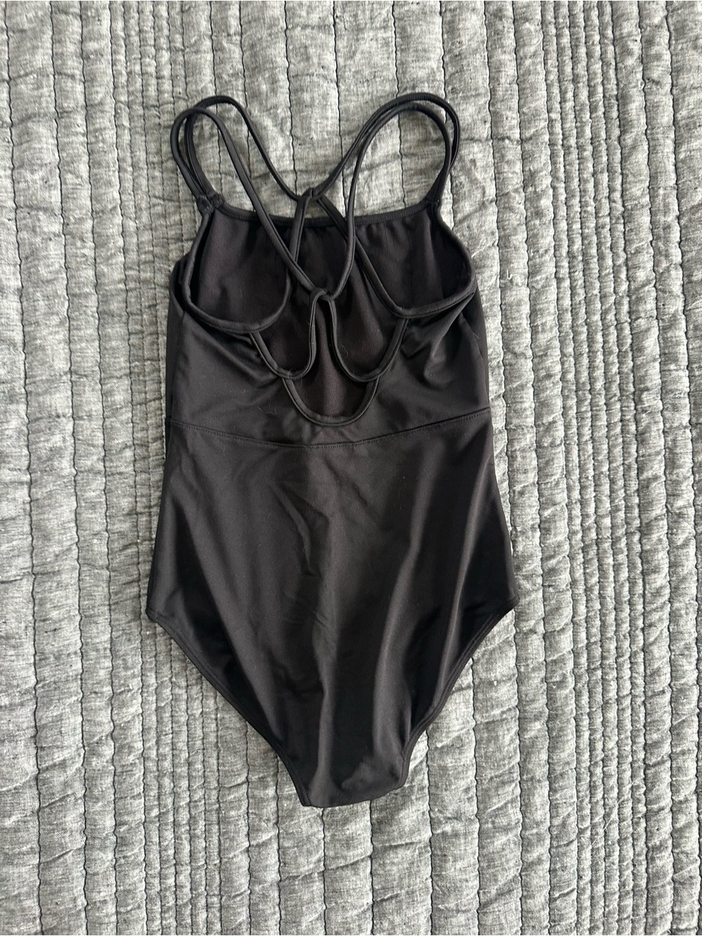 BLOCH Girls Bianca Camisole Leotard Black Floral Size 12 - Picture 2 of 3